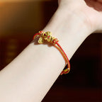 Fortune Jewel Year Of The Horse Red String Copper Braided Luck Bracelet - Fortune Jewel