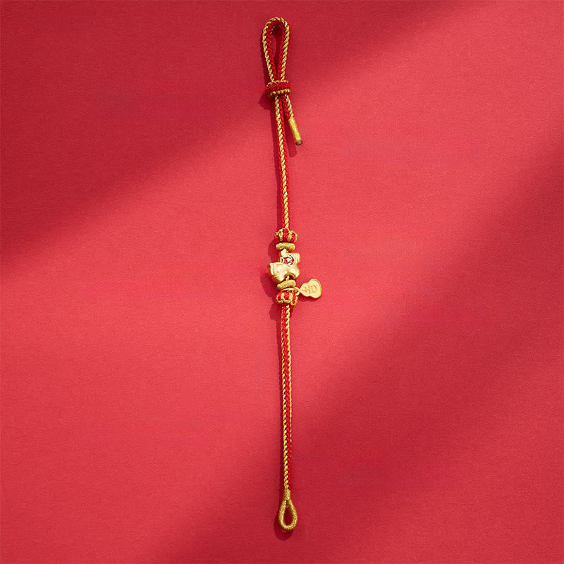 Fortune Jewel Year Of The Horse Red String Copper Braided Luck Bracelet - Fortune Jewel