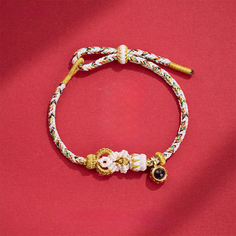 Fortune Jewel String Projection Stone Hand-woven Buddha Knots Connection Bracelet - Fortune Jewel