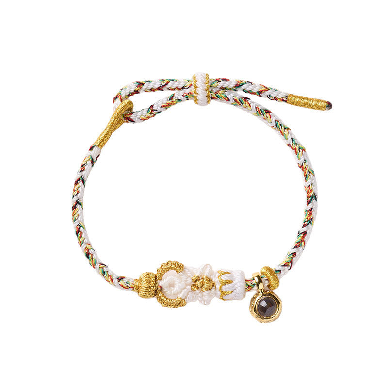 Fortune Jewel String Projection Stone Hand-woven Buddha Knots Connection Bracelet - Fortune Jewel