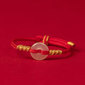 Fortune Jewel White Chalcedony Peace Buckle Connection Rope Knot Bracelet - Fortune Jewel