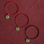 Fortune Jewel Natural Hetian Jade Peace Buckle String Abundance Bracelet Anklet - Fortune Jewel