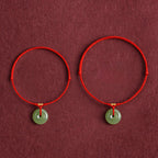 Fortune Jewel Natural Hetian Jade Peace Buckle String Abundance Bracelet Anklet - Fortune Jewel