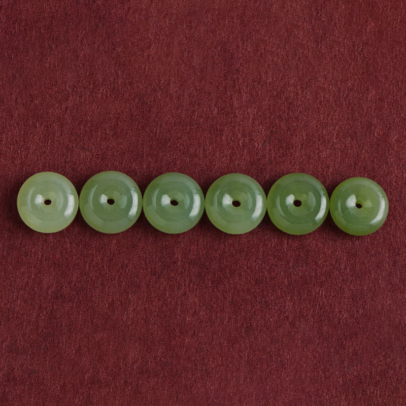 Fortune Jewel Natural Hetian Jade Peace Buckle String Abundance Bracelet Anklet - Fortune Jewel