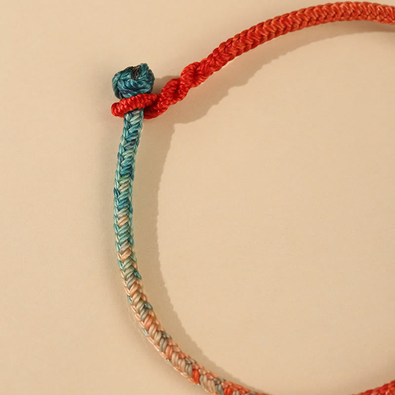 Fortune Jewel Colored String Hand-woven Knots Strength Bracelet - Fortune Jewel