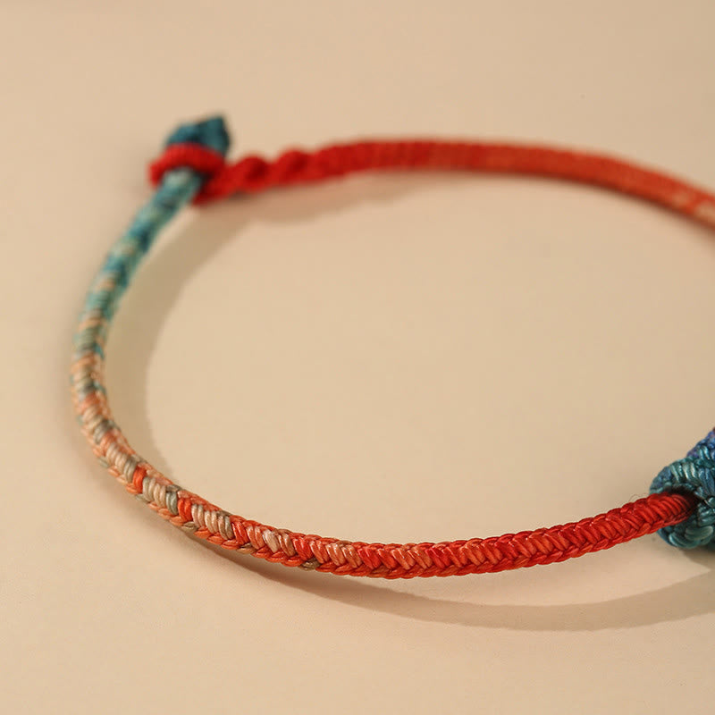 Fortune Jewel Colored String Hand-woven Knots Strength Bracelet - Fortune Jewel
