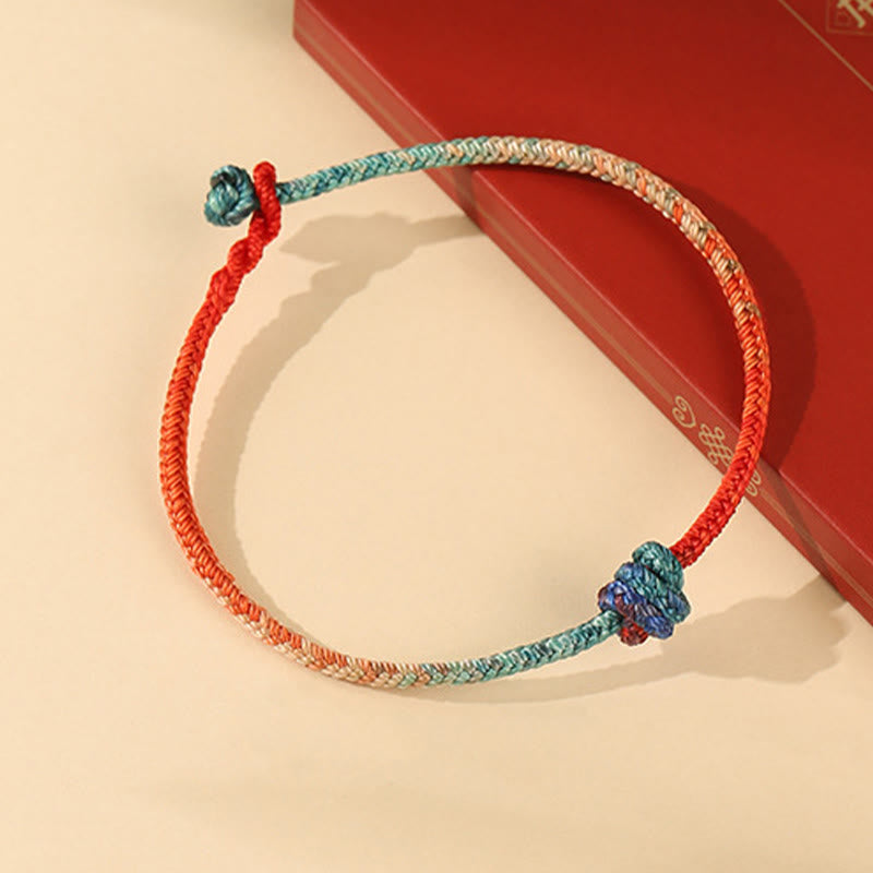 Fortune Jewel Colored String Hand-woven Knots Strength Bracelet - Fortune Jewel