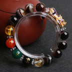 Fortune Jewel Sardonyx Beads Five Elements Change Color Pi Xiu Positive Bracelet - Fortune Jewel