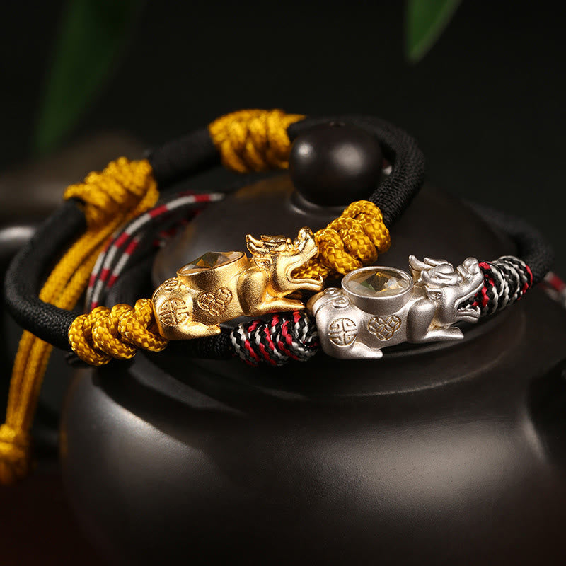 Fortune Jewel Pi Xiu Wealth Luck Hand-woven Rope Bracelet - Fortune Jewel