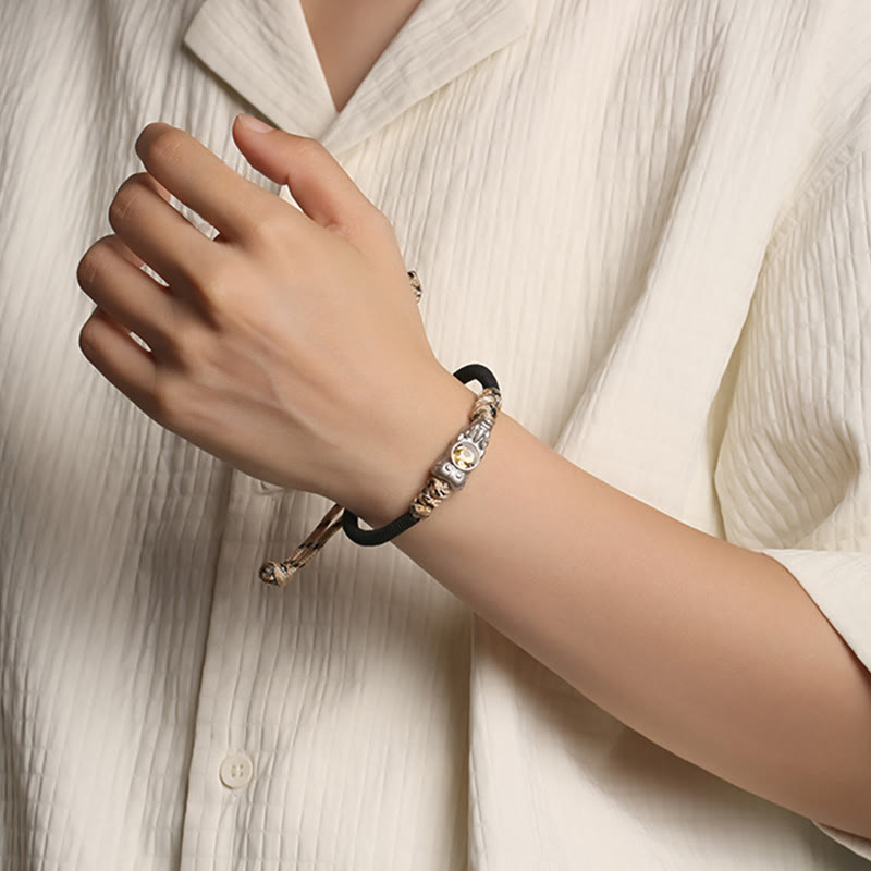 Fortune Jewel Pi Xiu Wealth Luck Hand-woven Rope Bracelet - Fortune Jewel