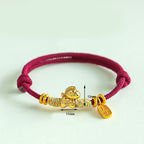Fortune Jewel Year Of The Horse Red String Black String Lucky Fortune Charm Braided Connection Bracelet - Fortune Jewel