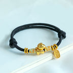 Fortune Jewel Year Of The Horse Red String Black String Lucky Fortune Charm Braided Connection Bracelet - Fortune Jewel