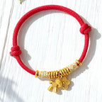 Fortune Jewel Year Of The Horse Flower Charm Red String Connection Handmade Bracelet - Fortune Jewel
