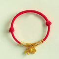 Fortune Jewel Year Of The Horse Flower Charm Red String Connection Handmade Bracelet - Fortune Jewel