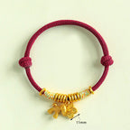 Fortune Jewel Year Of The Horse Flower Charm Red String Connection Handmade Bracelet - Fortune Jewel