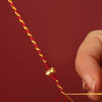 Fortune Jewel 999 Gold Beads Year Of The Horse Double Wrap Golden Red String Luck Bracelet - Fortune Jewel