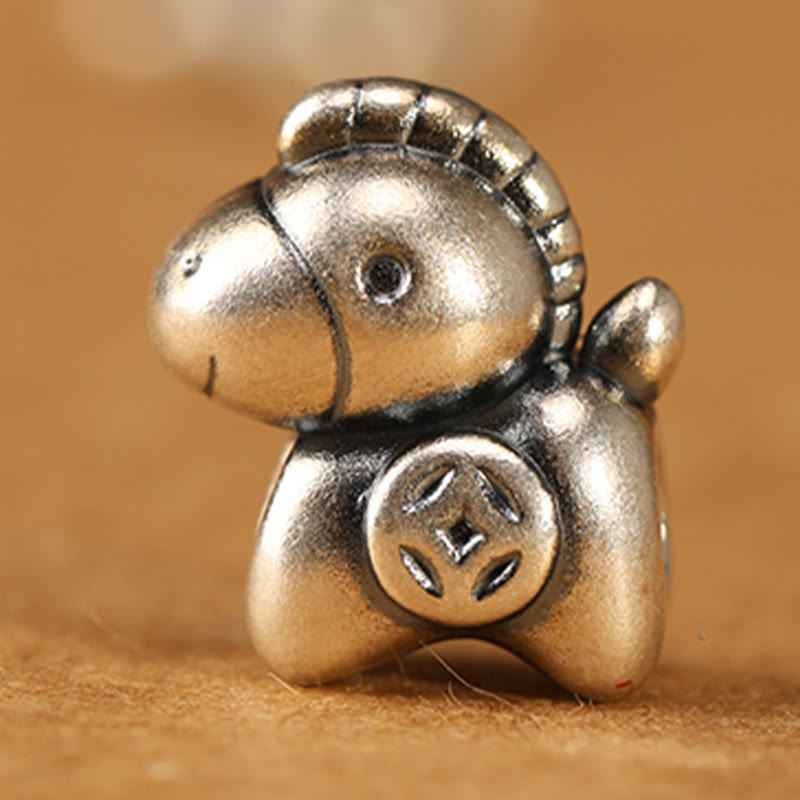 Fortune Jewel 999 Sterling Silver Year Of The Horse Fu Character Charm String Braided Luck Bracelet