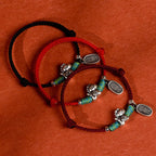 Fortune Jewel 999 Sterling Silver Year Of The Horse 925 Sterling Silver Peace And Joy Charm String Braided Luck Bracelet Anklet - Fortune Jewel