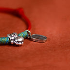 Fortune Jewel 999 Sterling Silver Year Of The Horse 925 Sterling Silver Peace And Joy Charm String Braided Luck Bracelet Anklet - Fortune Jewel