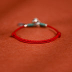 Fortune Jewel 999 Sterling Silver Year Of The Horse 925 Sterling Silver Peace And Joy Charm String Braided Luck Bracelet Anklet - Fortune Jewel