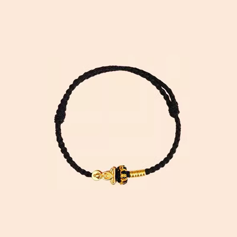 Fortune Jewel Formless Buddha Lotus Knot Red String Protection Braided Bracelet - Fortune Jewel