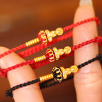 Fortune Jewel Formless Buddha Lotus Knot Red String Protection Braided Bracelet - Fortune Jewel