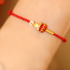 Fortune Jewel Formless Buddha Lotus Knot Red String Protection Braided Bracelet - Fortune Jewel