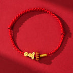 Fortune Jewel Formless Buddha Lotus Knot Red String Protection Braided Bracelet - Fortune Jewel