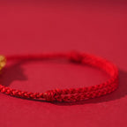Fortune Jewel Formless Buddha Lotus Knot Red String Protection Braided Bracelet - Fortune Jewel