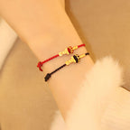 Fortune Jewel Formless Buddha Lotus Knot Red String Protection Braided Bracelet - Fortune Jewel