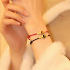 Fortune Jewel Formless Buddha Lotus Knot Red String Protection Braided Bracelet - Fortune Jewel