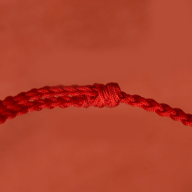 Fortune Jewel Cinnabar Peace Buckle Handmade String Adjustable Blessing Bracelet Anklet - Fortune Jewel