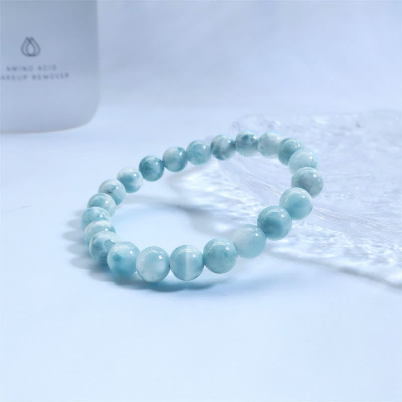Fortune Jewel Natural Larimar Wisdom Confidence Bracelet