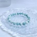 Fortune Jewel Natural Larimar Wisdom Confidence Bracelet