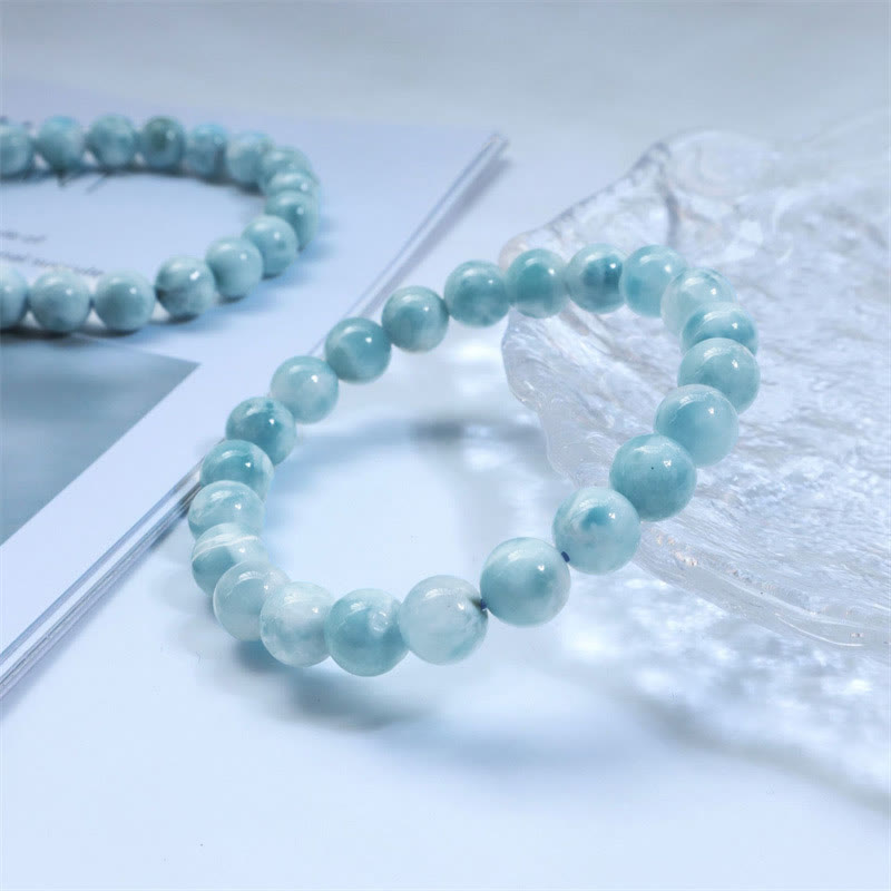 Fortune Jewel Natural Larimar Wisdom Confidence Bracelet