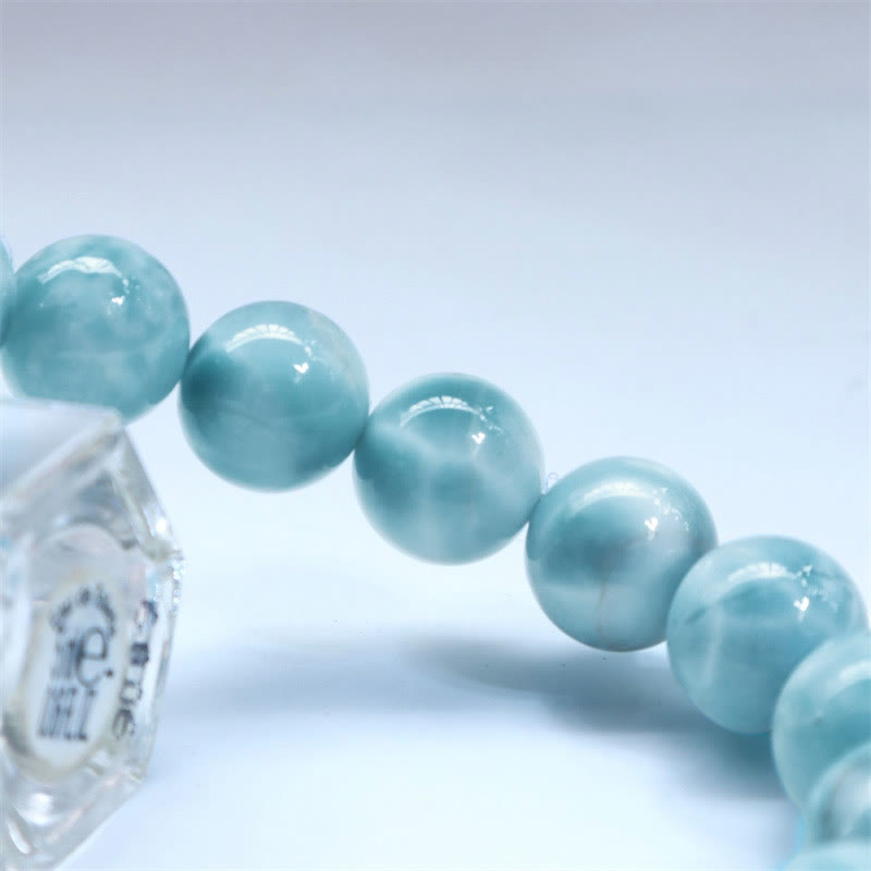 Fortune Jewel Natural Larimar Wisdom Confidence Bracelet