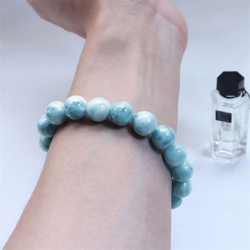 Fortune Jewel Natural Larimar Wisdom Confidence Bracelet