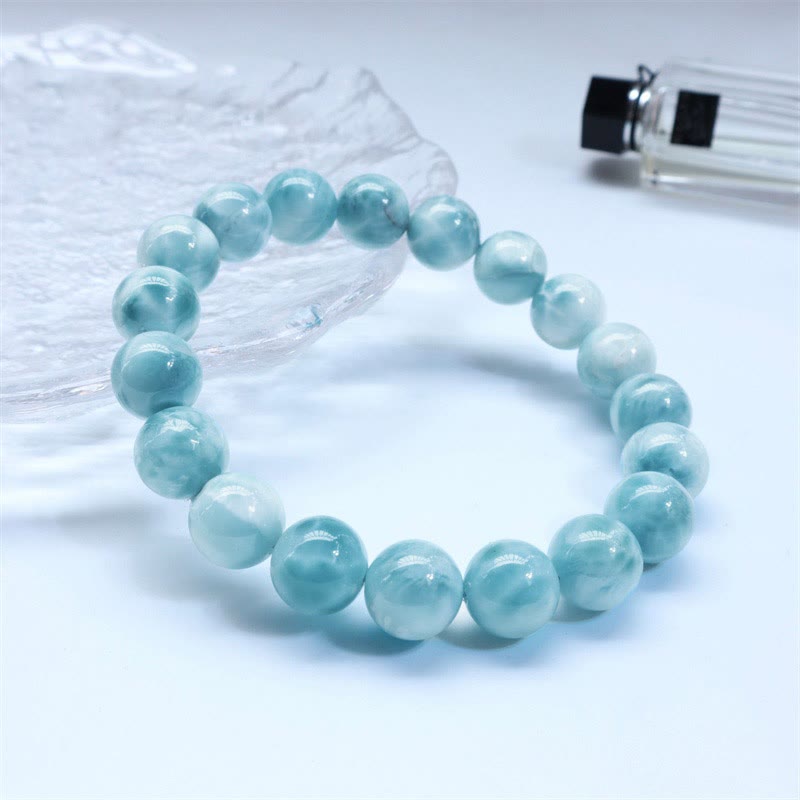 Fortune Jewel Natural Larimar Wisdom Confidence Bracelet