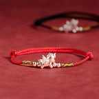 Fortune Jewel 925 Sterling Silver Year Of The Horse Prosperity String Bracelet