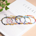 Fortune Jewel Colorful Rope Eight Thread Peace Knot Luck Handmade Bracelet
