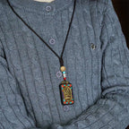 Fortune Jewel Tibetan Ganesh Ganpati Elephant Ebony Wood Rope Peace Necklace Pendant - Fortune Jewel
