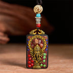 Fortune Jewel Tibetan Ganesh Ganpati Elephant Ebony Wood Rope Peace Necklace Pendant - Fortune Jewel