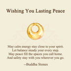 Fortune Jewel "Wishing You Lasting Peace" 24k Gold Plated Copper Peace Buckle Necklace Includes Gift Message Card - Fortune Jewel