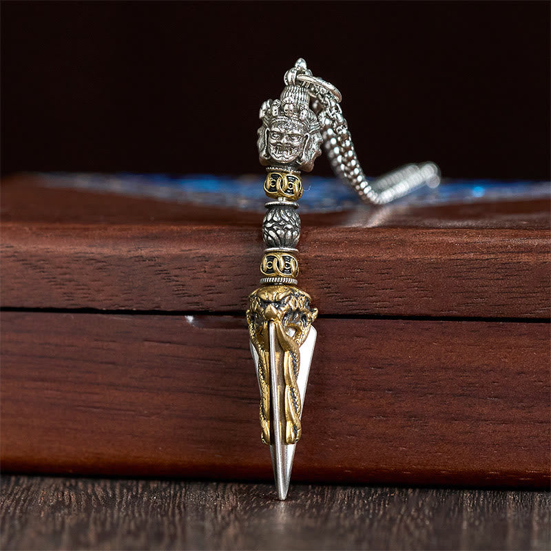 Fortune Jewel Tibetan Vajra Vajrakila Copper Healing Spiritual Power Necklace Pendant - Fortune Jewel