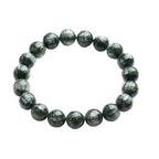 Fortune Jewel Natural Seraphinite Round Emotional Balance Beaded Bracelet - Fortune Jewel