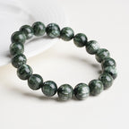 Fortune Jewel Natural Seraphinite Round Emotional Balance Beaded Bracelet - Fortune Jewel
