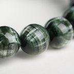 Fortune Jewel Natural Seraphinite Round Emotional Balance Beaded Bracelet - Fortune Jewel