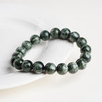 Fortune Jewel Natural Seraphinite Round Emotional Balance Beaded Bracelet - Fortune Jewel