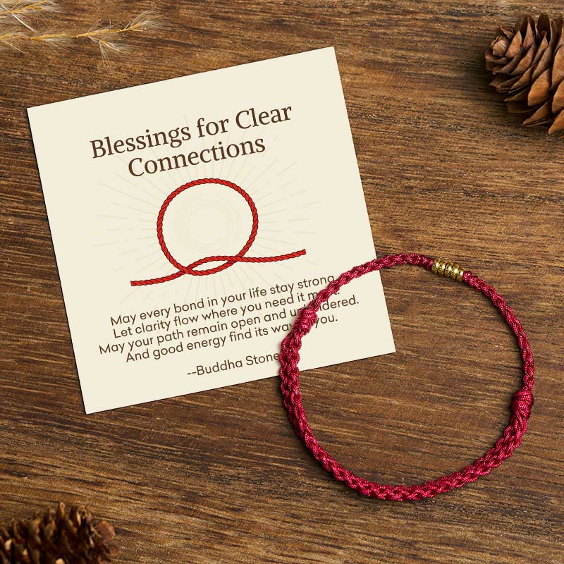 Fortune Jewel "Blessings for Clear Connections" 925 Sterling Silver Lucky Golden Bead String Bracelet Anklet Includes Gift Message Card - Fortune Jewel