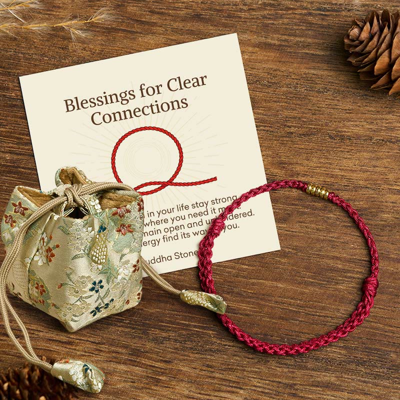 Fortune Jewel "Blessings for Clear Connections" 925 Sterling Silver Lucky Golden Bead String Bracelet Anklet Includes Gift Message Card - Fortune Jewel